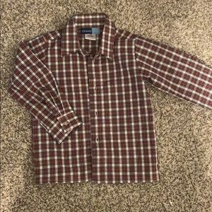 Plaid button-down shirt